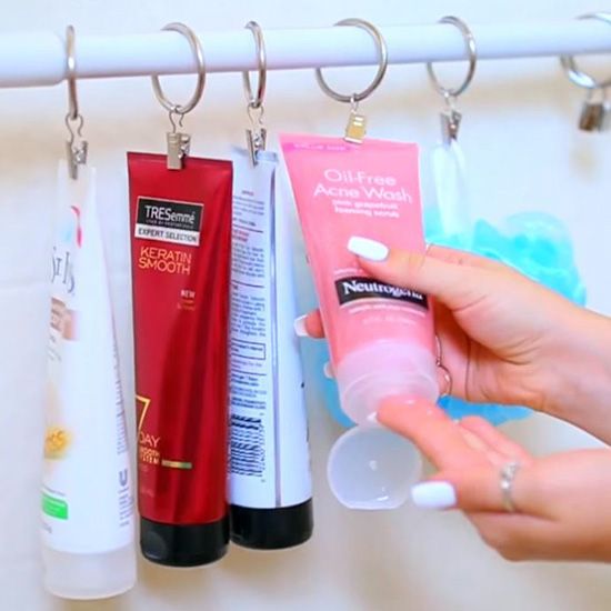 These shower hacks will make your life so much better! Follow these tips to easily clean your shower, store more items in your shower and learn how to better take care of your hair. These shower tips are amazing and will be life changing.: 