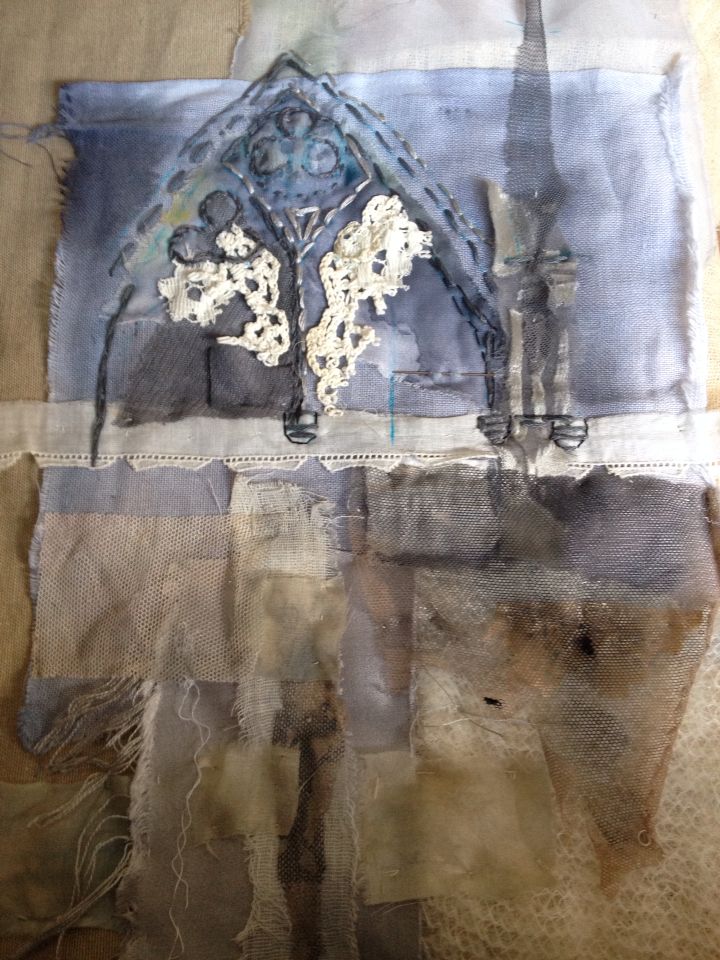 Work in progress - Laura Edgar #textile art #hand embroidery