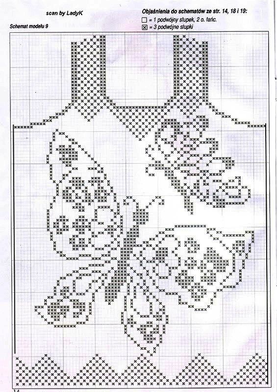 crochet filet - butterflies top!