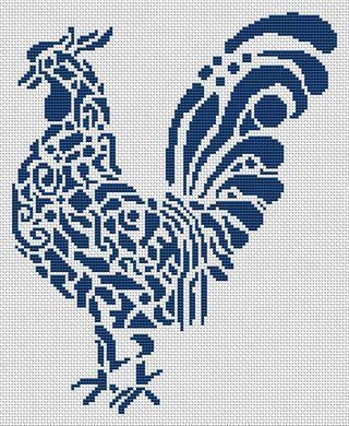 Tribal Rooster - Cross Stitch Pattern