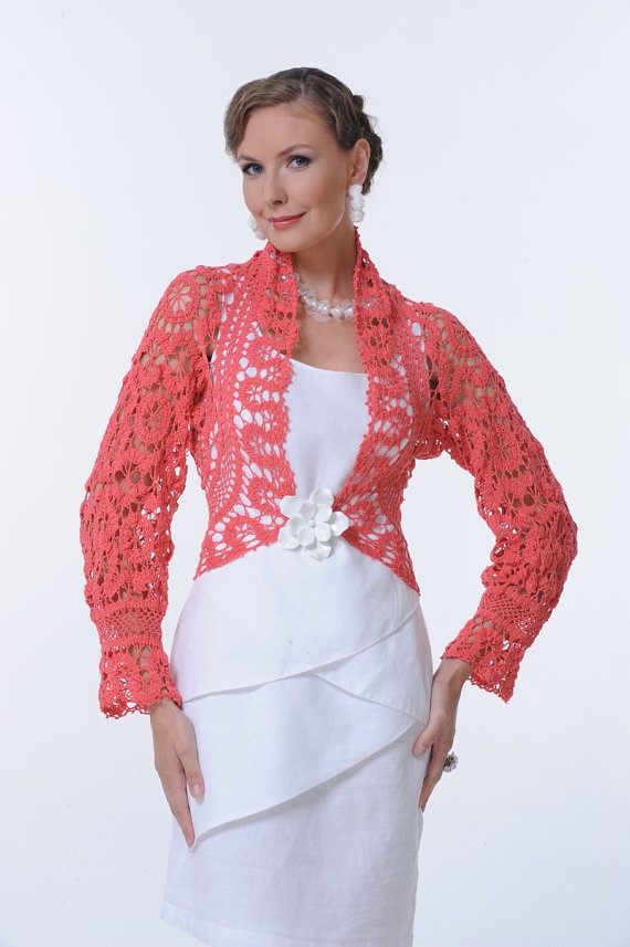 Bruges crochet lace bolero