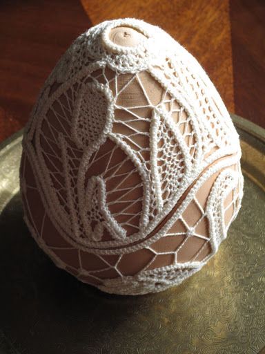 Romanian Point Lace on egg