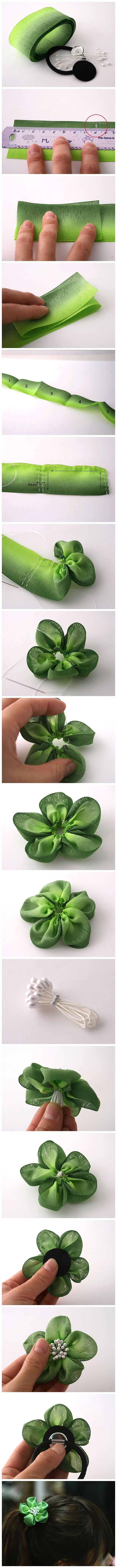 DIY fabric flower