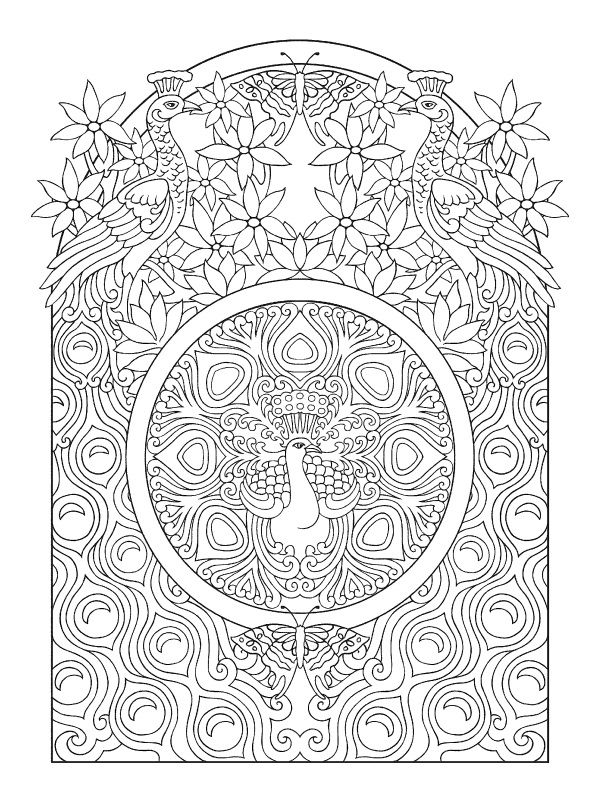 Art Nouveau Animal Designs Coloring Book: 