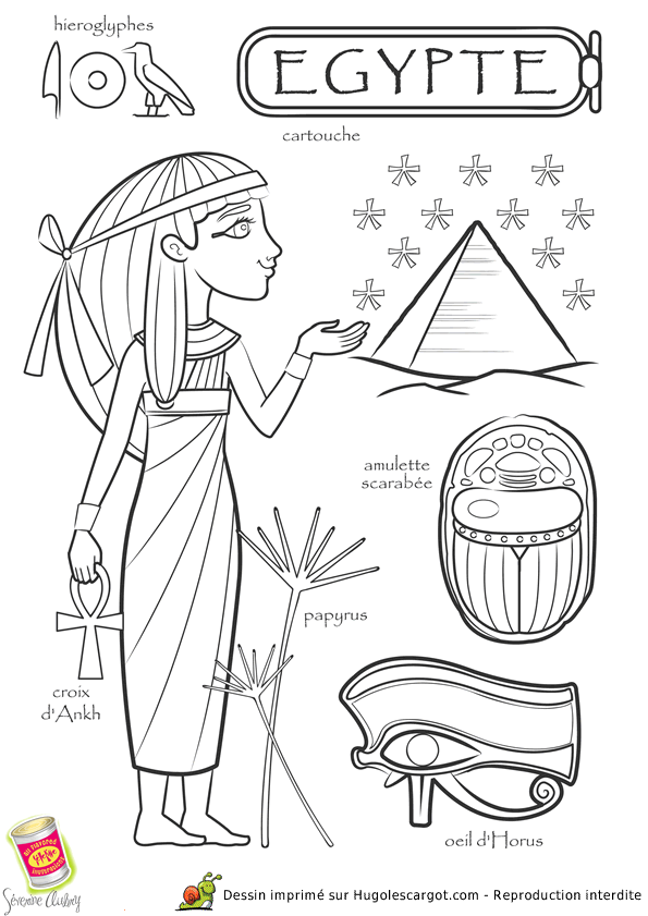 Coloriage / dessin enfant Egypte et pyramides