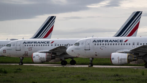 طائرات تابعة لشركة الخطوط الجوية الفرنسية بمطار باريس-رواسي شارل ديغول. 