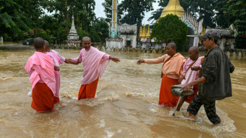 Floods and landslides have killed almost 350 people in Myanmar, Vietnam, Laos and Thailand in the wake of Typhoon Yagi.