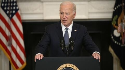 Le président américain Joe Biden aborde la situation au Moyen-Orient, depuis la Maison Blanche, le 31 mai 2024.