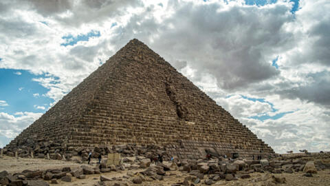 La pyramide d Mykérinos, sur le plateau de Guizeh, à l'ouest du Caire, le 29 janvier 2024.
