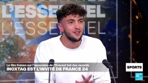 Le youtubeur français Inoxtag, invité de France 24, le 17 septembre 2024.