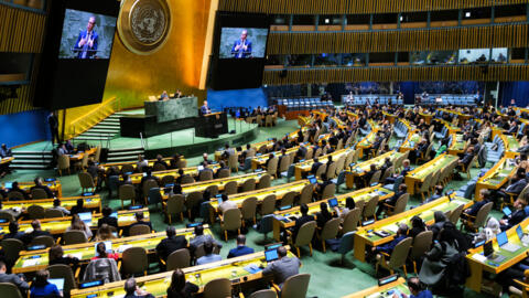 L'ambassadeur d'Israël auprès des Nations unies, Gilad Erdan, s'exprime lors d'une session spéciale de l'Assemblée générale de l'ONU avant un vote sur l'adhésion des Palestiniens, le 10 mai 2024.
