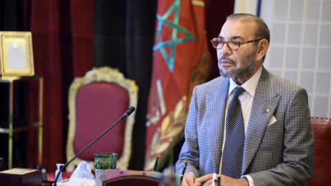 Le roi Mohammed VI lors d'une séance de travail au palais royal dans la capitale Rabat, le 20 septembre 2023.