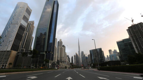 منطقة الخليج التجاري في دبي ، الإمارات العربية المتحدة، 28 مارس/ آذار 2020