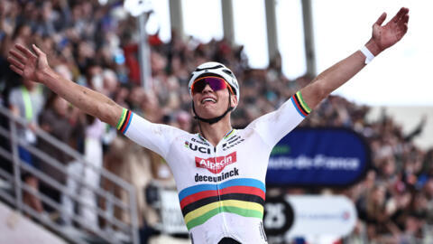 Mathieu van der Poel his Paris-Roubaix victory