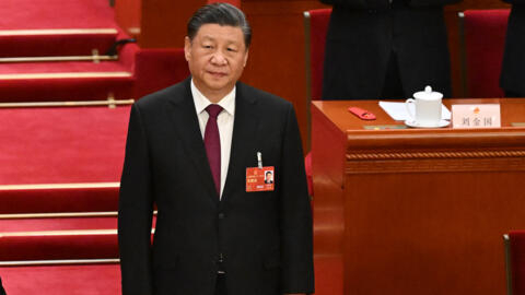 الرئيس الصيني شي جينبينغ في مجلس النواب، بكين، الصين، 10 آذار/مارس 2024. 