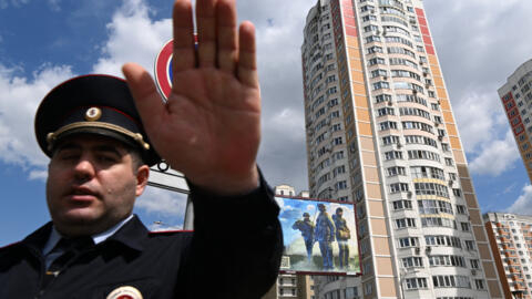 شرطي روسي في العاصمة الروسية موسكو.