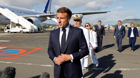 Tổng thống Pháp Emmanuel Macron tại Nouméa, thủ phủ Nouvelle-Calédonie, lãnh thổ hải ngoại Pháp. Ảnh ngày 23/05/2024.