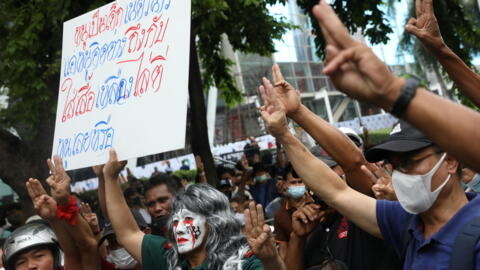 Biểu tình phản kháng chính phủ tại Bangkok ngày 25/10/2020.