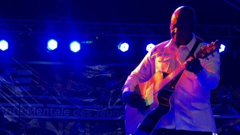 Sambala Kanute, griot, digne représentant de la musique mandingue en Guinée-Bissau, présent au Festival des musiques urbaines d'Anoumabo 2024.