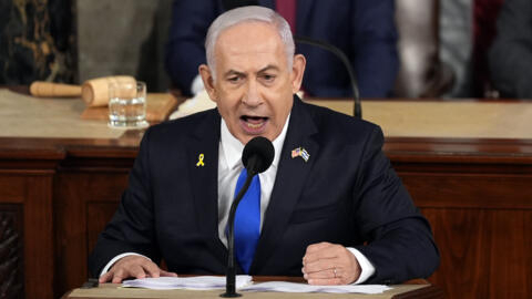 Le Premier ministre israélien Benjamin Netanyahu s’exprime au Capitole à Washington, le mercredi 24 juillet 2024.