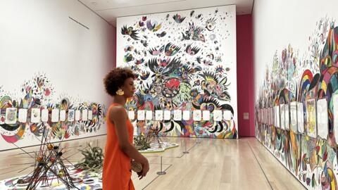 Tadáskía, artista plástica brasileira, expõe em uma das salas do renomado Museu de Arte Moderna (MoMA) de Nova York.