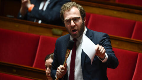 Le député de Haute-Savoie Antoine Armand, à l'Assemblée nationale française, en juin 2023.