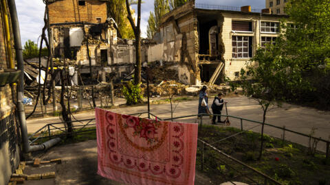 Une vue de l'académie d'art Boychuk à Kiev, touchée par des bombardements russes en mars 2024. (Image d'illustration)