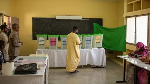 Un bureau de vote à Nouakchott le 13 mai 2023 lors du premier tour des législatives.