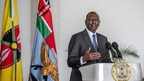 [Image d'illustration] Le président du Kenya, William Ruto, s'exprimant lors d'un discours à la nation sur la crise des inondations à la State House à Nairobi, le 3 mai 2024.