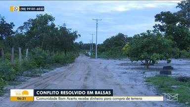 Após conflitos, comunidade recebe dinheiro para compra de terrenos em Balsas - Comunidade Bom Acerto recebeu dinheiro para compra de terreno.