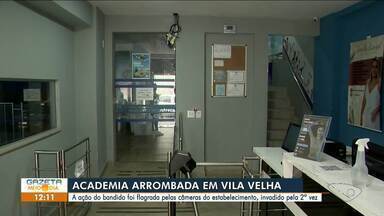 Academia é arrombada em Itapoã, Vila Velha - Assista a seguir.