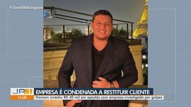 Empresa é condenada a restituir cliente que apostou R$ 40 mil - Homem investiu R$ 40 mil em apostas com empresa investigada por golpes.