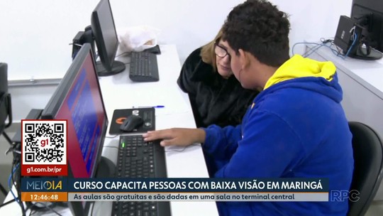 Curso em Maringá capacita pessoas com baixa visão - Programa: Meio Dia Paraná - Maringá 
