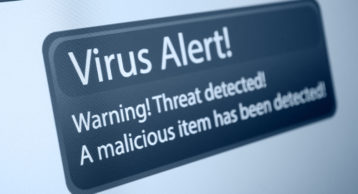 an image showcasing a virus alert