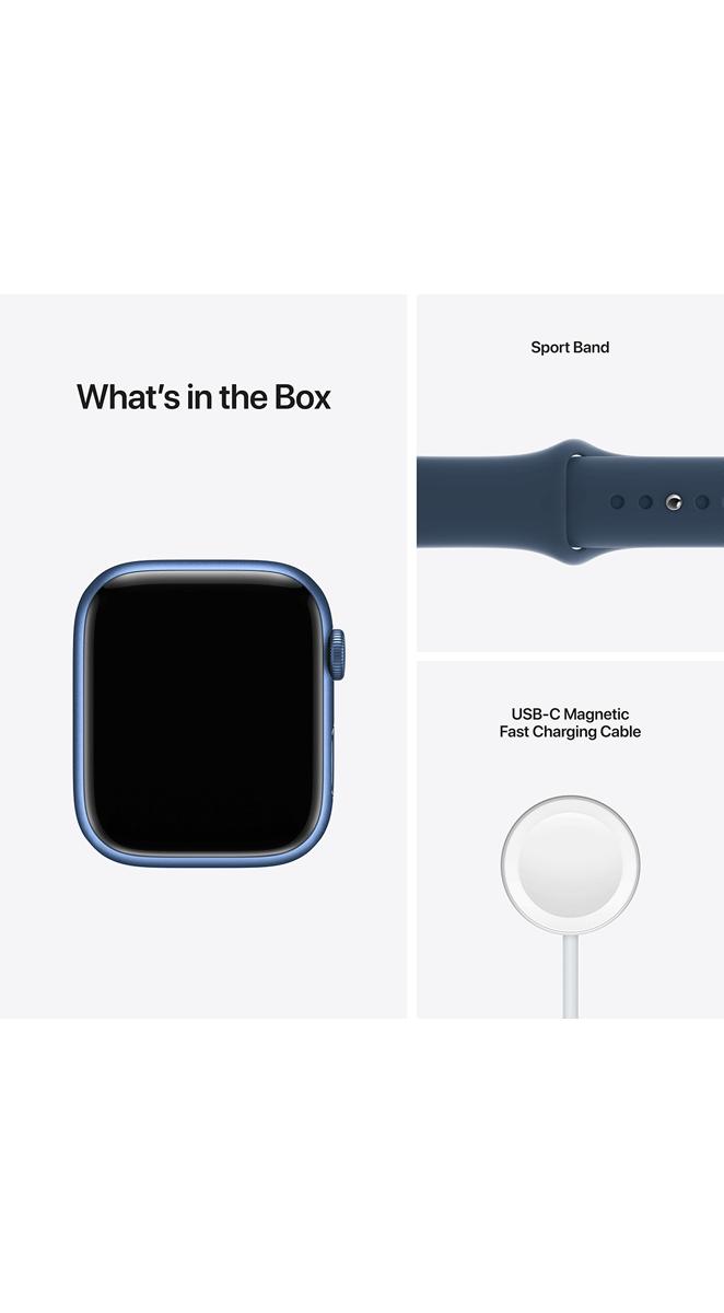 Apple Watch Series 7 Blau 45 mm Aluminium 