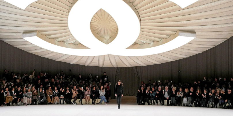 Virginie Viard lors du show haute couture printemps-été 2024, le 23 janvier, à Paris. 
