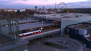 Bahnhof in Wien in Österreich