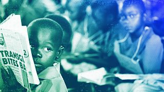 Children sit on the floor of classroom during a language class at Chipala Primary School, in Lilongwe, Malawi, October 2018