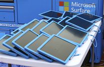 Os tablets Microsoft aguardam distribuição.