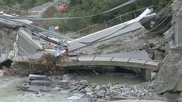 Zerstörung im Maggiatal im Tessin in der Schweiz