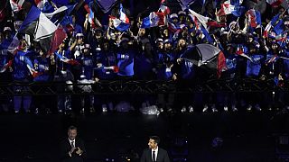 Tony Estanguet  discursa durante a cerimónia de encerramento dos Jogos Paralímpicos de 2024, domingo, 8 de setembro de 2024, em Paris, França