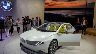 The BMW Vision Neue Klasse pictured at a car show in Munich last September