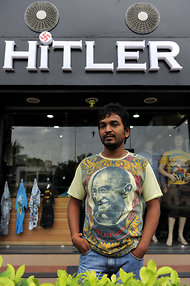 Rajesh Shah, one of the co-owners of the "Hitler" store in Ahmedabad, Gujarat, Aug. 28, 2012.