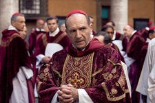 Ralph Fiennes as a cardinal overseeing the election of a new pope in “Conclave.”