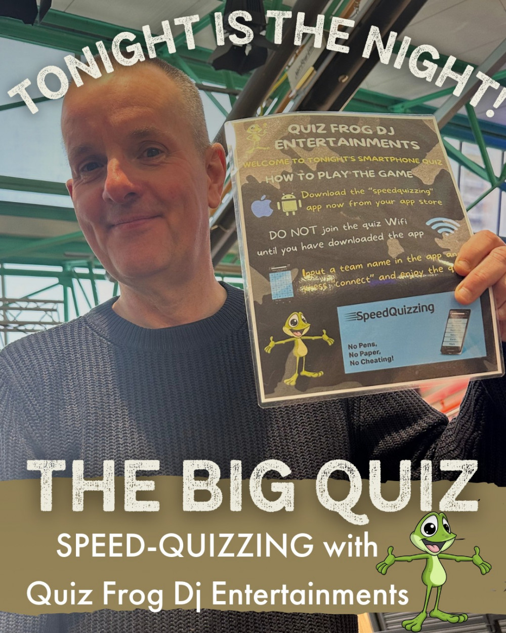 The Big Quiz is live at Crewe Market Hall every Thursday evening. 