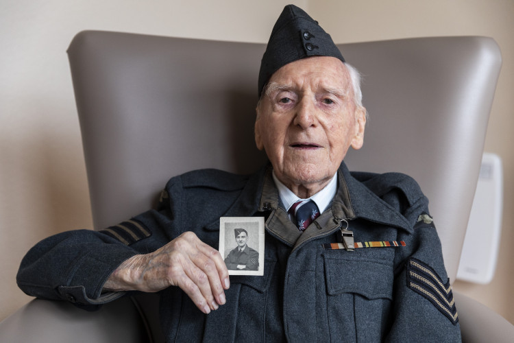 Bernard Morgan, 100, from Crewe, visited Normandy for the D-Day anniversary on Tuesday 4 June (SWNS).