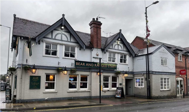 The Bear & Ragged Staff is offering free pints if England score tonight (image via planning application)