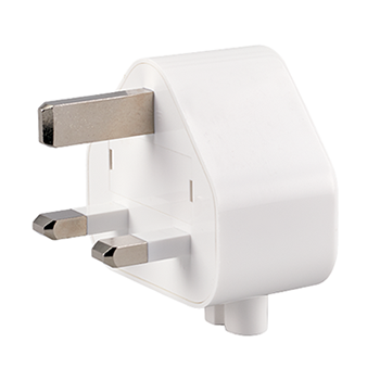 Three-prong wall plug adapter