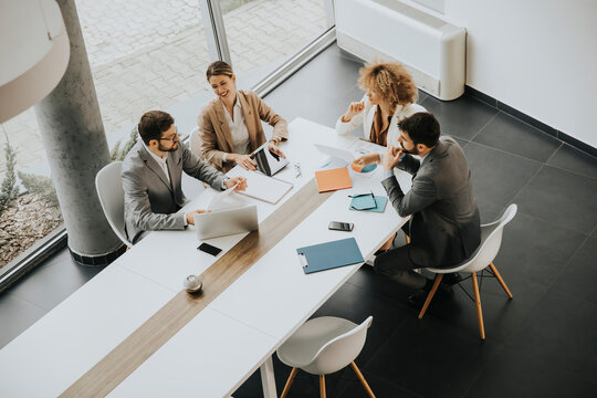 Multiethnic business people working together in the office