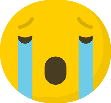 Crying Emoticon / Emoji Character Illustration